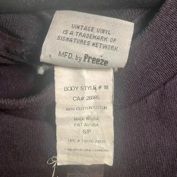 Vintage 2006 casual trendy black motley crue short sleeve rock band t-shirt S - Picture 3 of 4